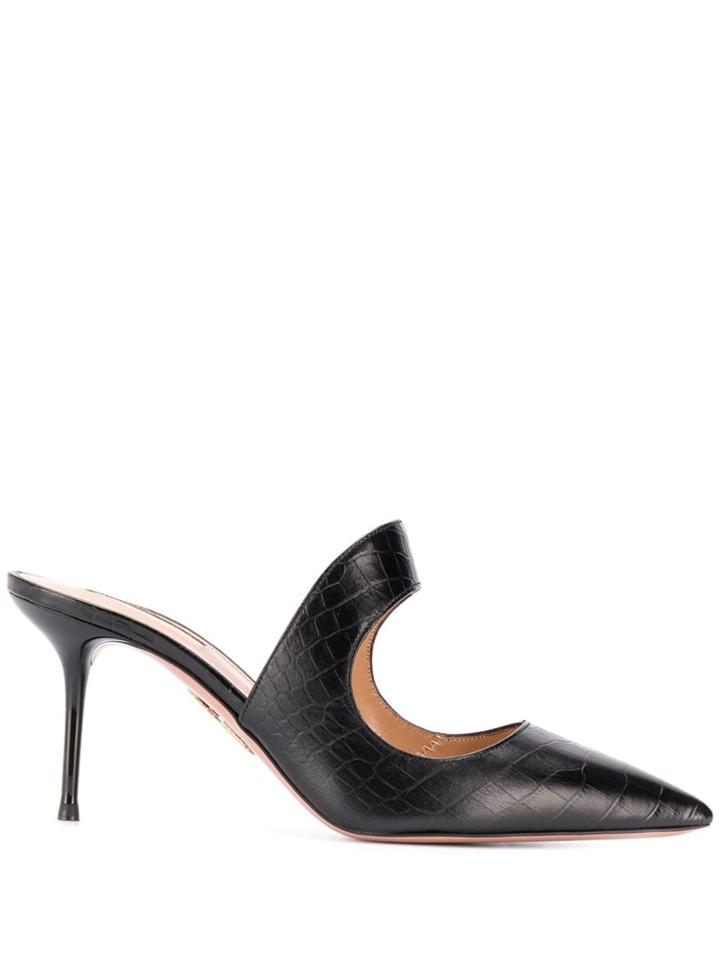 Aquazzura Forever 75mm Mules - Black