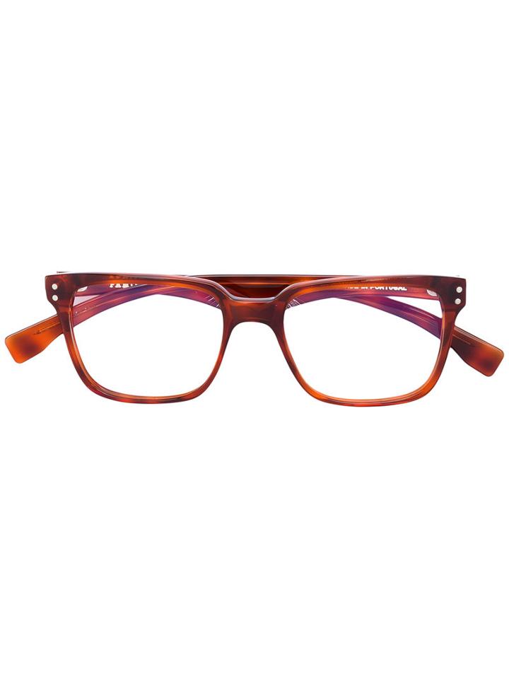 Family Affair - Square Frame Glasses - Unisex - Acetate - 51, Red, Acetate