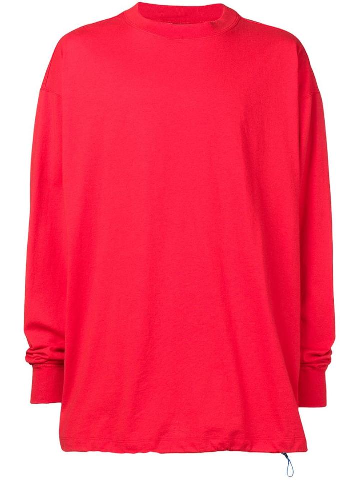 Unravel Project Oversized Sweatshirt - Red