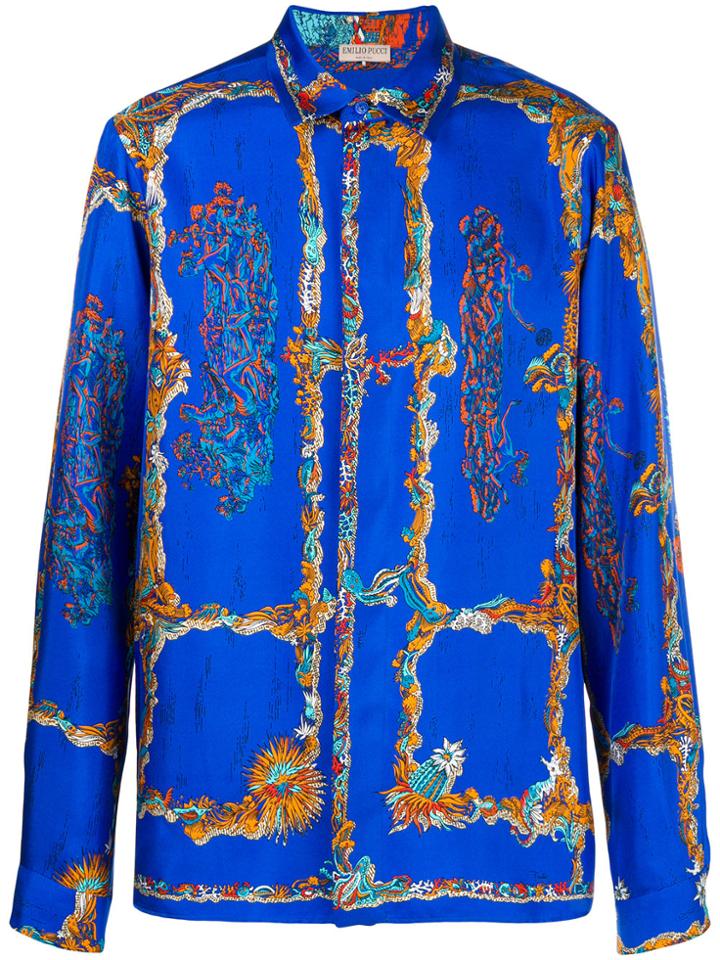 Emilio Pucci Portofino Print Shirt - Blue