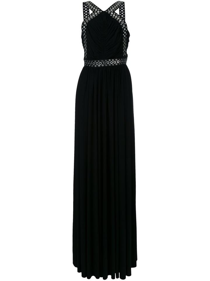 Alexander Wang Grommeted Evening Dress, Women's, Size: 6, Black, Nylon/spandex/elastane/acetate