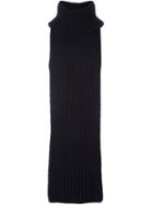 Erika Cavallini Turtleneck Knit Vest, Women's, Blue, Virgin Wool