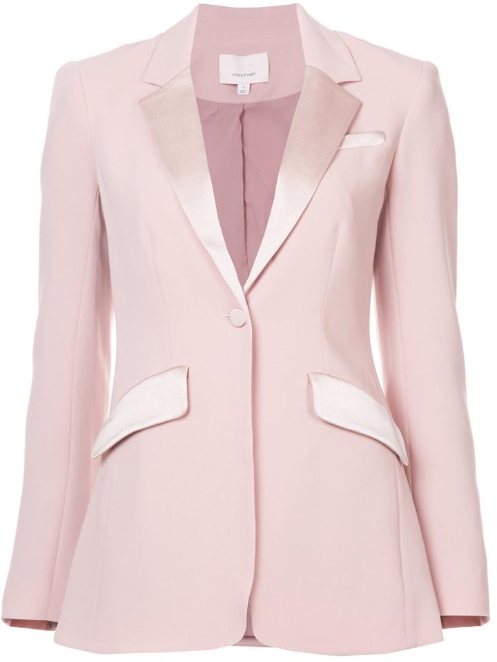 Cinq A Sept Contrast Details Blazer - Pink & Purple
