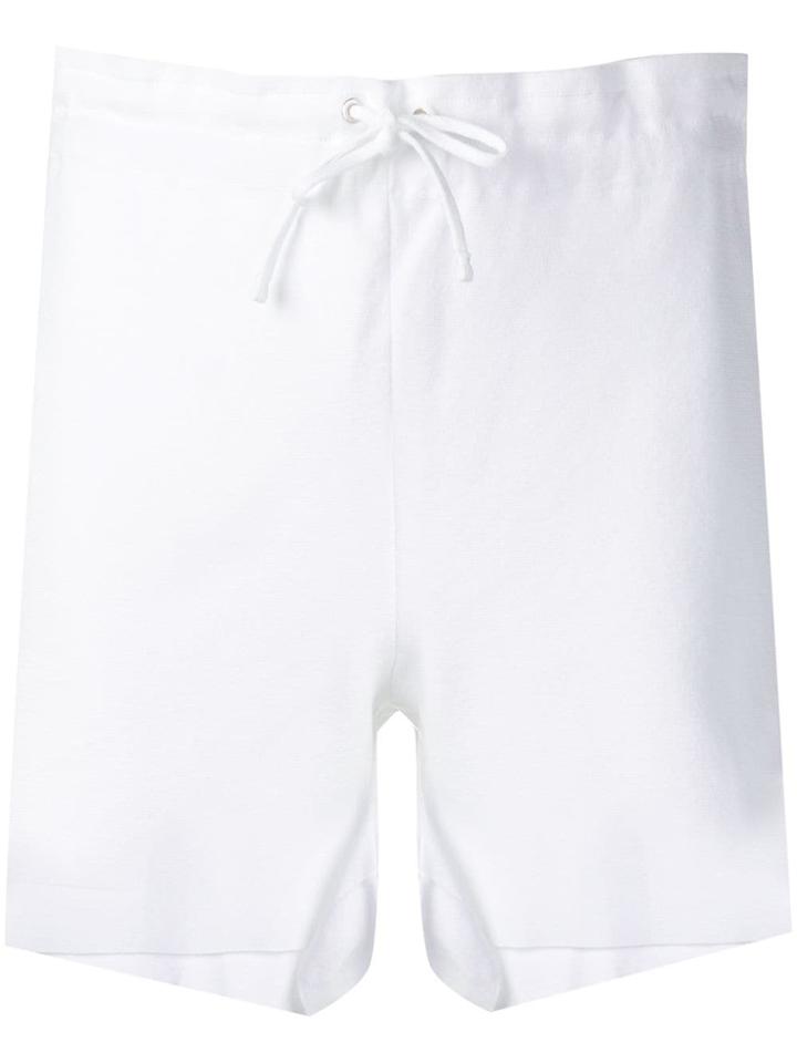 Lamberto Losani Drawstring Short Shorts - White