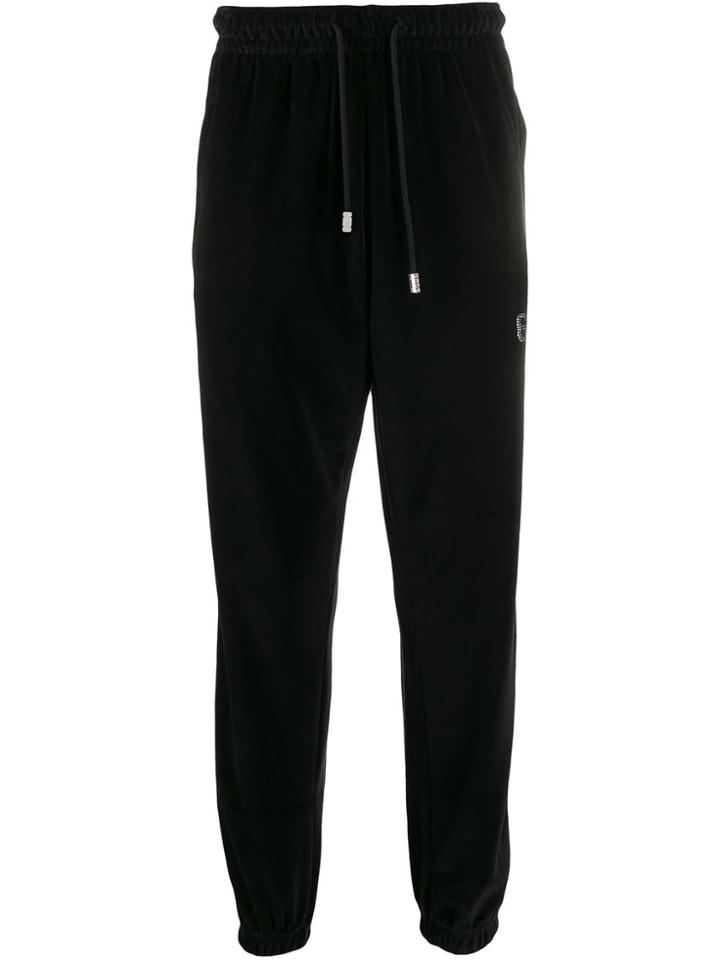 Gcds Rhinestone Logo Track Pants - Black