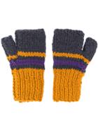 Maison Margiela Colour-block Knitted Gloves - Yellow & Orange