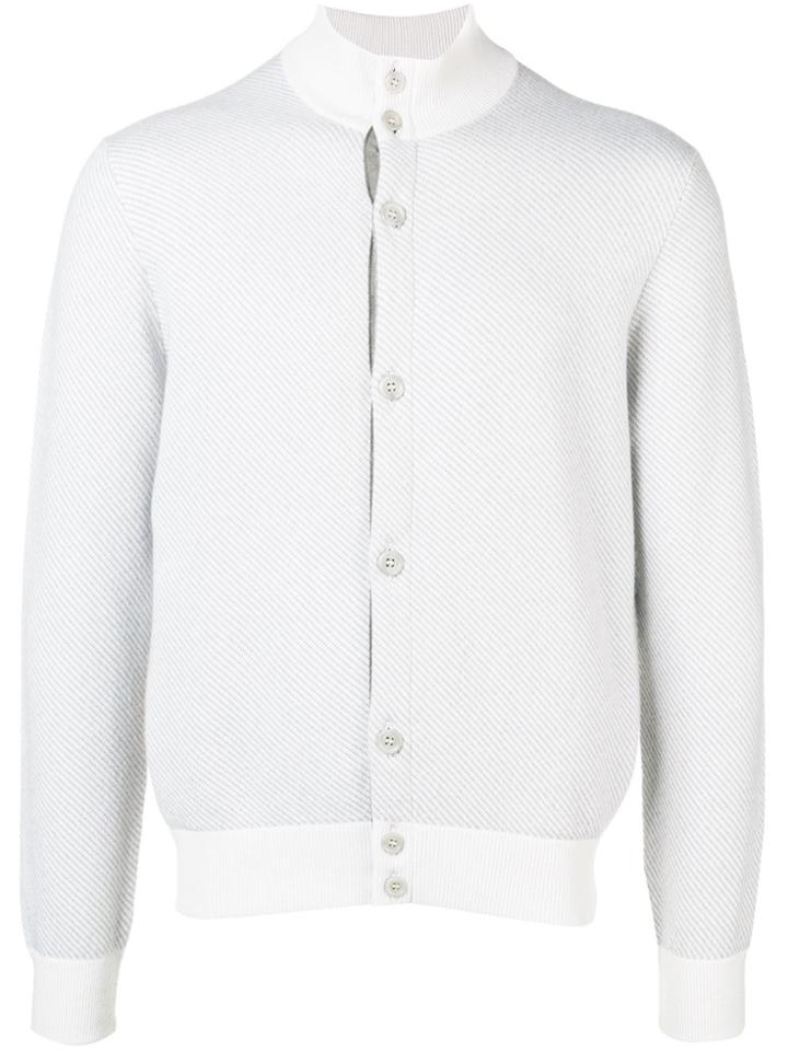 Doriani Cashmere Cashmere Textured Cardigan - Grey