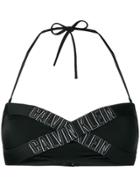 Calvin Klein Logo Bandeau Bikini Top - Black