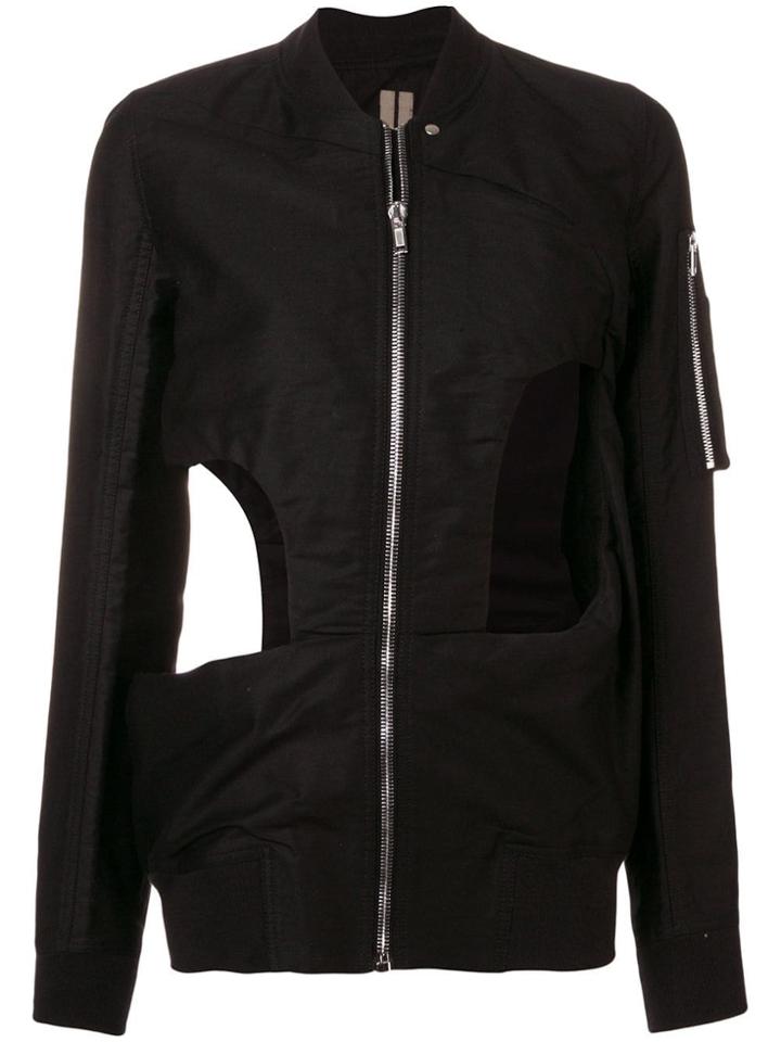 Rick Owens Drkshdw Cut Out Bomber Jacket - Black