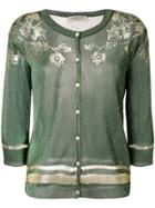 Piccione. Piccione Shimmer Cardigan - Green