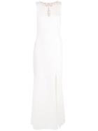 Aidan Mattox Keyhole Gown - White