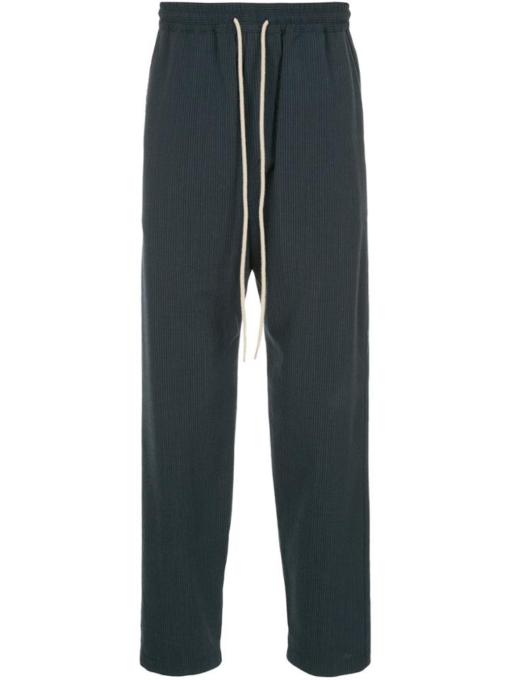 Bassike Drawstring Striped Trousers - Blue
