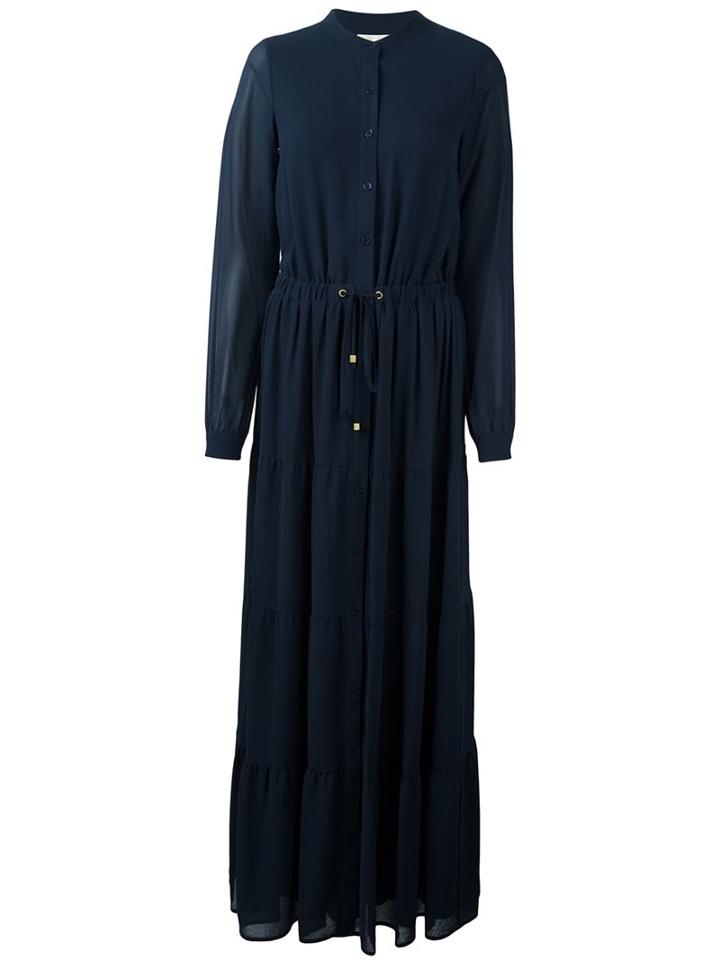 Michael Michael Kors Drawstring Waist Maxi Shirt Dress