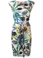 Pleats Please By Issey Miyake Pleated Floral Print Dress