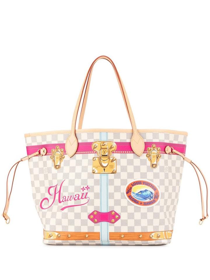 Louis Vuitton Pre-owned Neverfull Damier Azur Tote Bag - Neutrals