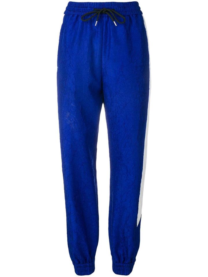Msgm Side Stripe Track Pants - Blue