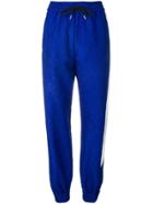 Msgm Side Stripe Track Pants - Blue