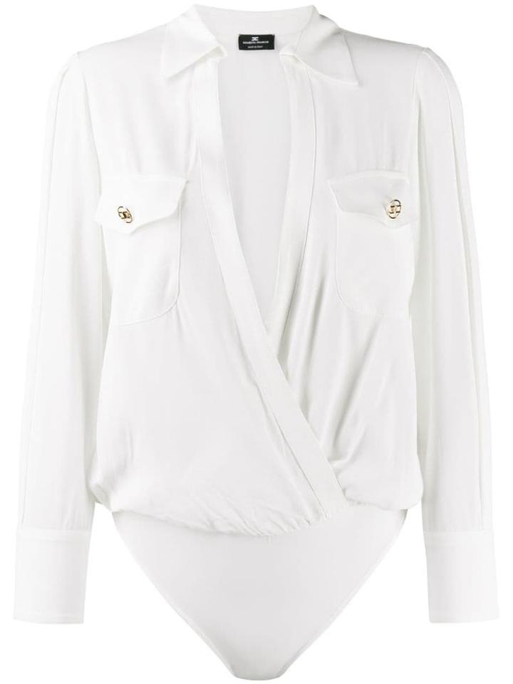 Elisabetta Franchi Wrap Body Shirt - White