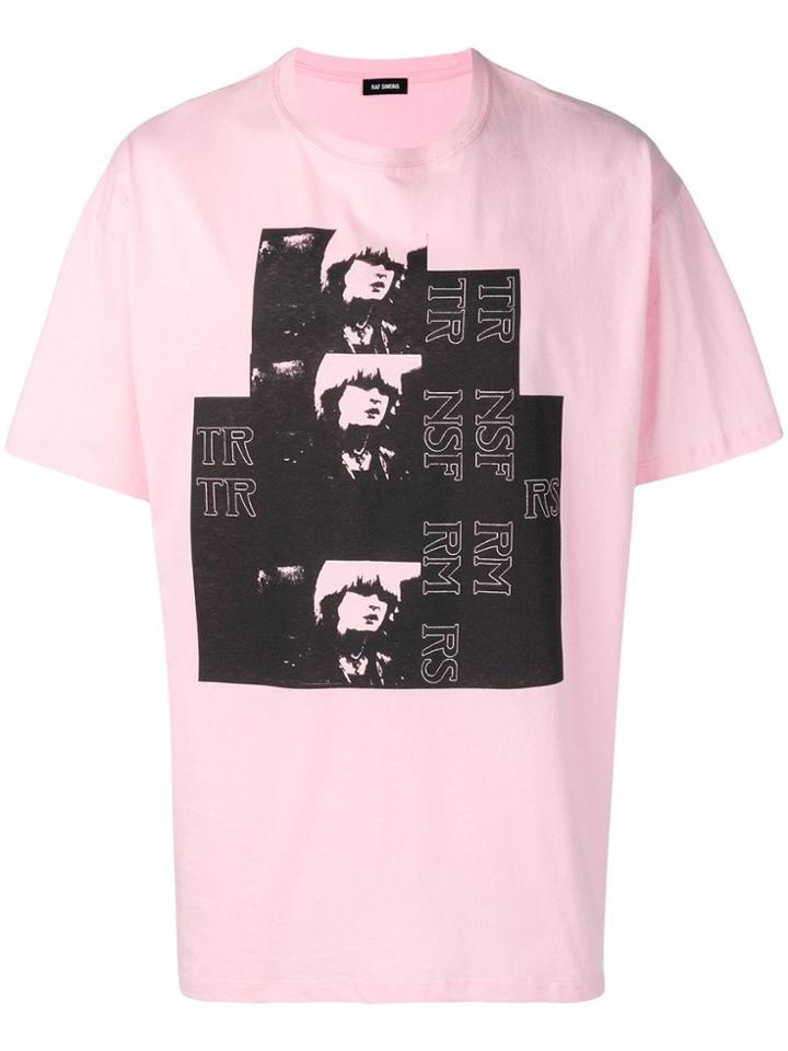 Raf Simons Graphic Print T-shirt - Pink