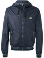 Hooded Jacket - Men - Calf Leather/polyamide - 50, Blue, Calf Leather/polyamide, Dolce & Gabbana