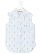 No21 Kids - Palm Tree Knitted Top - Kids - Silk/cotton/acetate - 6 Yrs, Blue