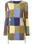 Ports 1961 Patchwork Knitted Dress - Yellow