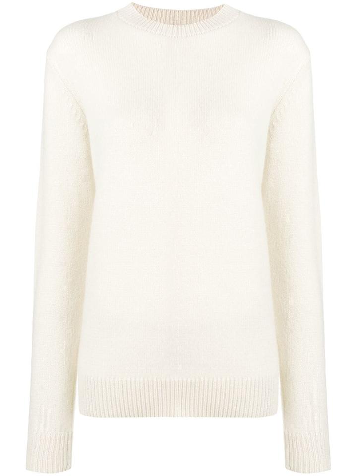 The Elder Statesman Long-sleeve Fitted Sweater - White