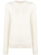 The Elder Statesman Long-sleeve Fitted Sweater - White