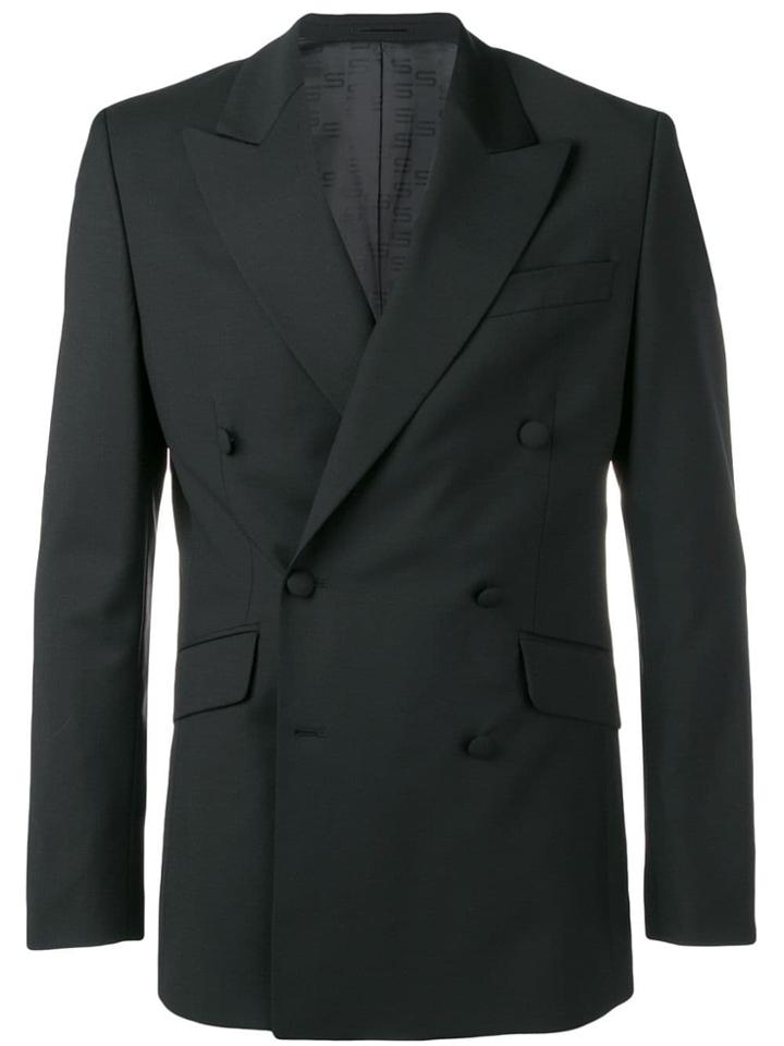 Sss World Corp Double Breasted Blazer - Black