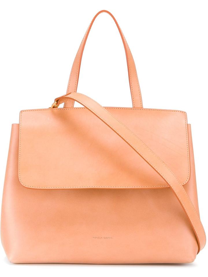 Mansur Gavriel Top Flap Cross-body Bag - Nude & Neutrals