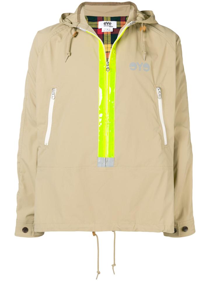 Junya Watanabe Man Mix-print Reflective Detail Shirt - Blue