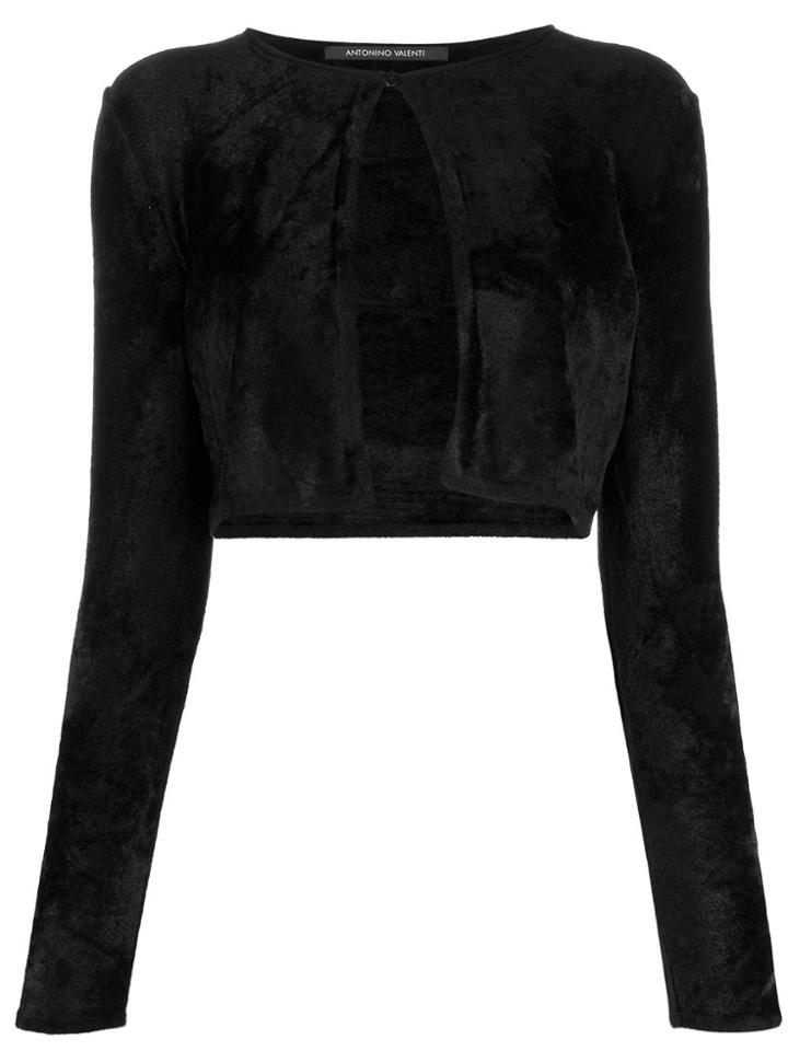 Antonino Valenti Cropped Long-sleeve Cardigan - Black