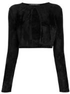 Antonino Valenti Cropped Long-sleeve Cardigan - Black