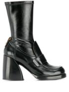 Chloé Penny Loafer Boots - Black