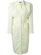 Thierry Mugler Vintage Fitted Shirt Dress, Women's, Size: Small, Nude/neutrals