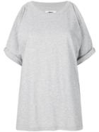 Mm6 Maison Margiela Cold Shoulder T-shirt - Grey