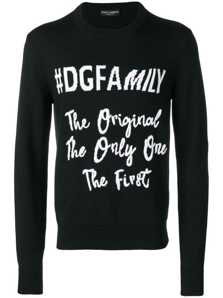 Dolce & Gabbana #dgfamily Print Jumper - Black