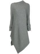 Taylor Asymmetric Midi Sweater Dress - Grey
