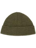 Ami Alexandre Mattiussi - Knitted Beanie Hat - Men - Virgin Wool - One Size, Green, Virgin Wool