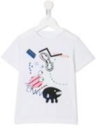 Lanvin Petite Printed T-shirt, Boy's, Size: 12 Yrs, White