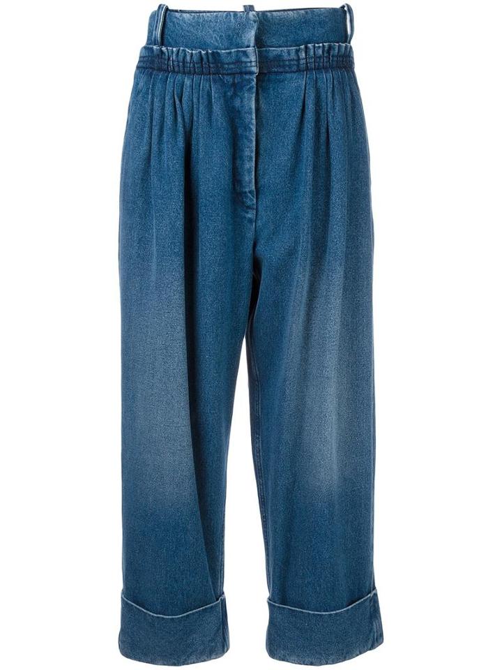 J.w.anderson Pleat Front Jeans, Women's, Size: 12, Blue, Cotton