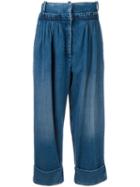 J.w.anderson Pleat Front Jeans, Women's, Size: 12, Blue, Cotton