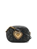 Dolce & Gabbana Love Heart Logo Cross Body Bag - Black