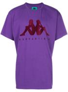 Paura Logo Print T-shirt - Pink & Purple