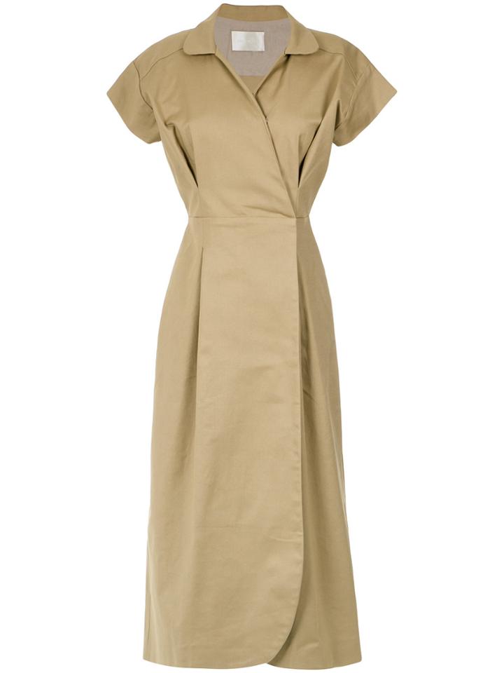 Lilly Sarti Wrap Style Dress - Nude & Neutrals