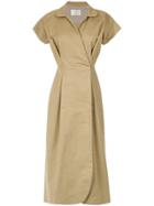 Lilly Sarti Wrap Style Dress - Nude & Neutrals
