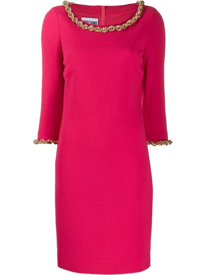Moschino Chain Trimmed Dress - Pink