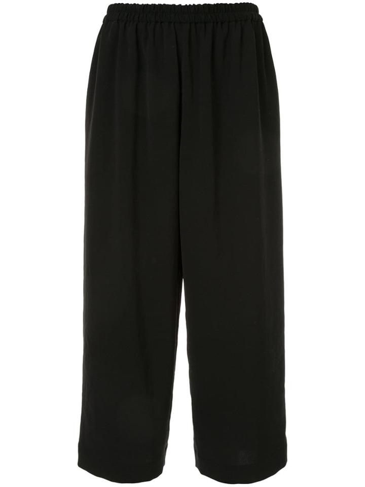 Knott Cropped Straight-leg Trousers - Black
