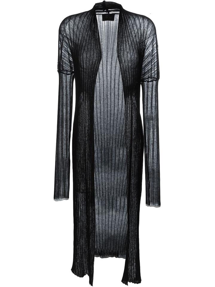 Lost & Found Ria Dunn Ribbed Cardigan, Women's, Size: L, Black, Cotton