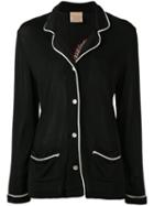Laneus - Embroidered Back Jacket - Women - Acetate/viscose - 42, Black, Acetate/viscose